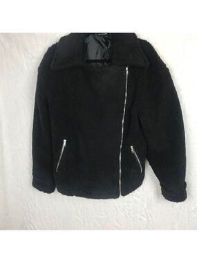 PRETTY Little Thing Black Teddy Coat Size 4